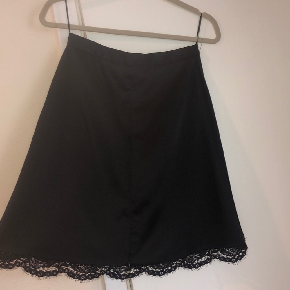 Nha Khanh NWT High Waist Satin & Lace Skirt